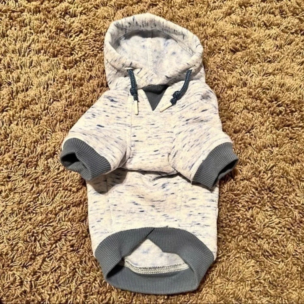 Puppy hoody blue and white size small